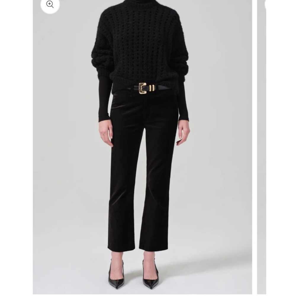 NWOT CITIZENS OF HUMANITY jolene high rise jean in black velvet size 33 reg $180 - Picture 4 of 11